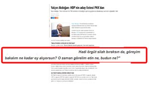 Yalçın Akdoğan: PKK Silahı Bıraksın da HDP Ne Kada